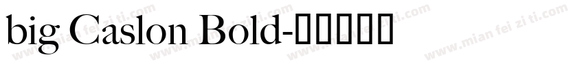 big Caslon Bold字体转换